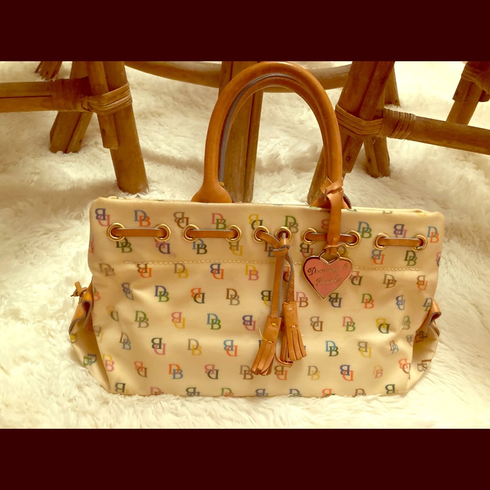 Dooney and Bourke Rainbow Off White Leather Purse